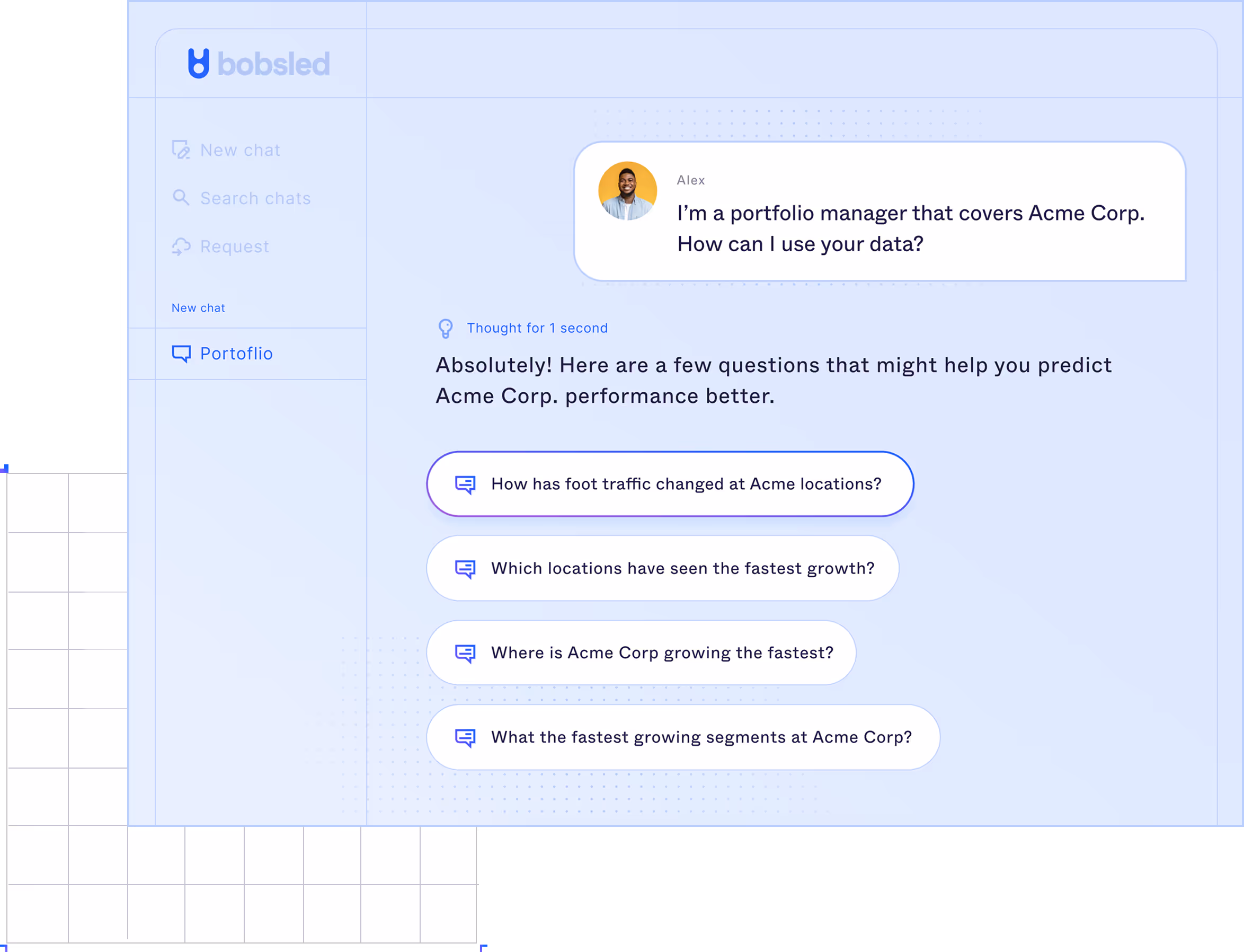 AI guiding a user through data exploration